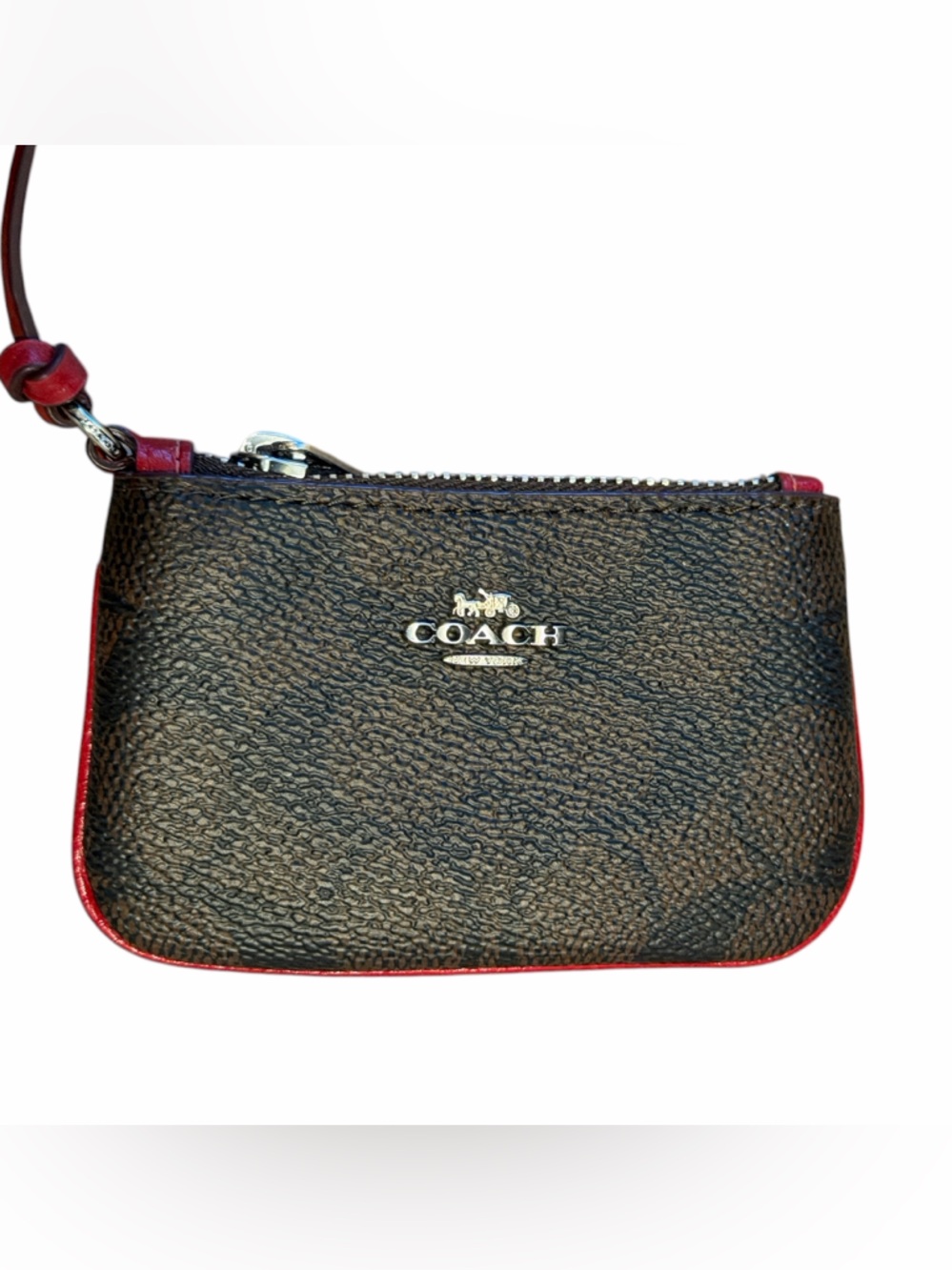 Coach Laurel Shoulder Bag Dark Cardinal Red & Walnut NWOT - Picture 3 of 15